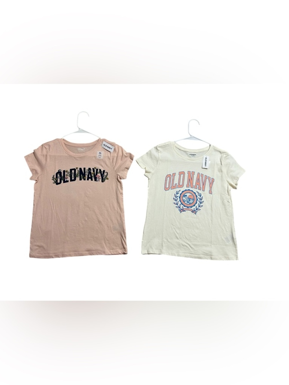 Set of 2 Old Navy Kids' Graphic Tee - Pink & Cream NWT